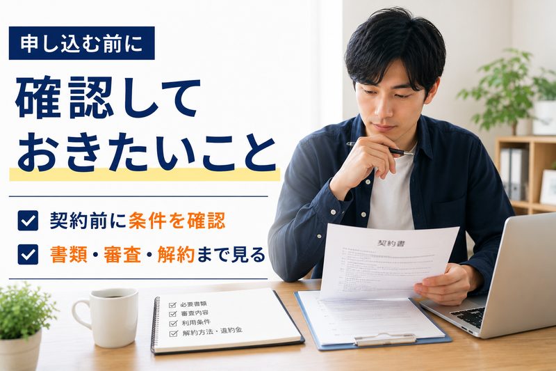 バーチャルオフィス申し込み前の契約条件を確認する個人事業主