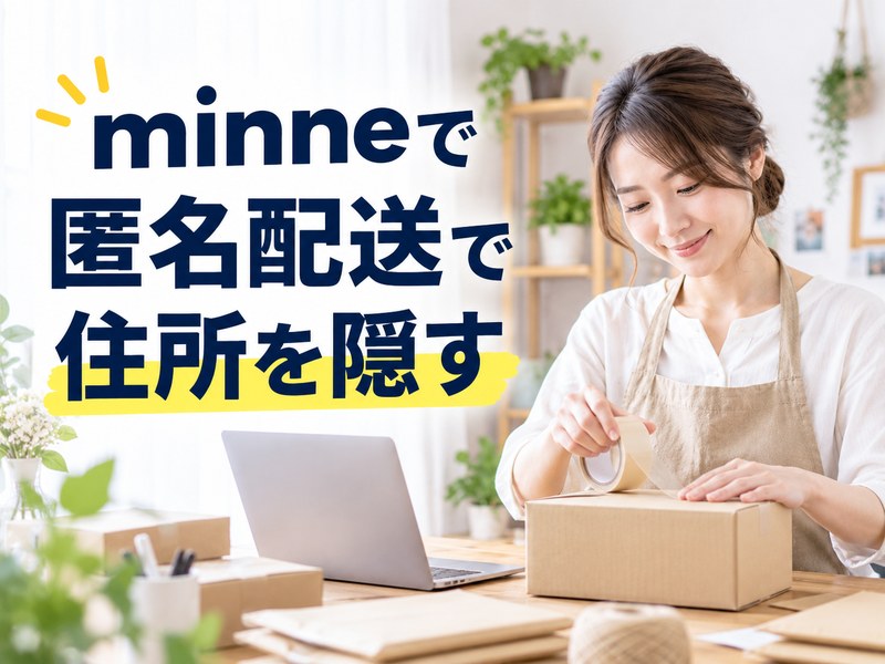 minneの匿名配送で発送時の住所を隠す方法を示すH2サムネイル